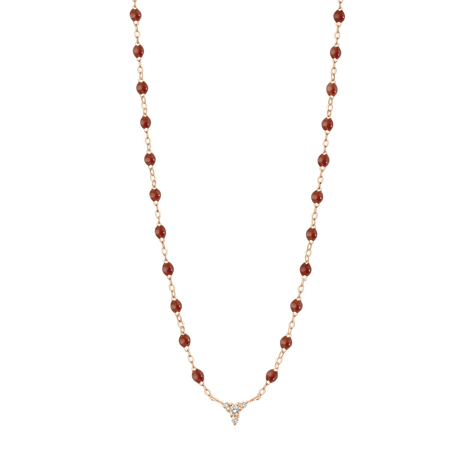 Gigi Clozeau - Petite Kosmos Moka Necklace, Rose Gold, 16.5"