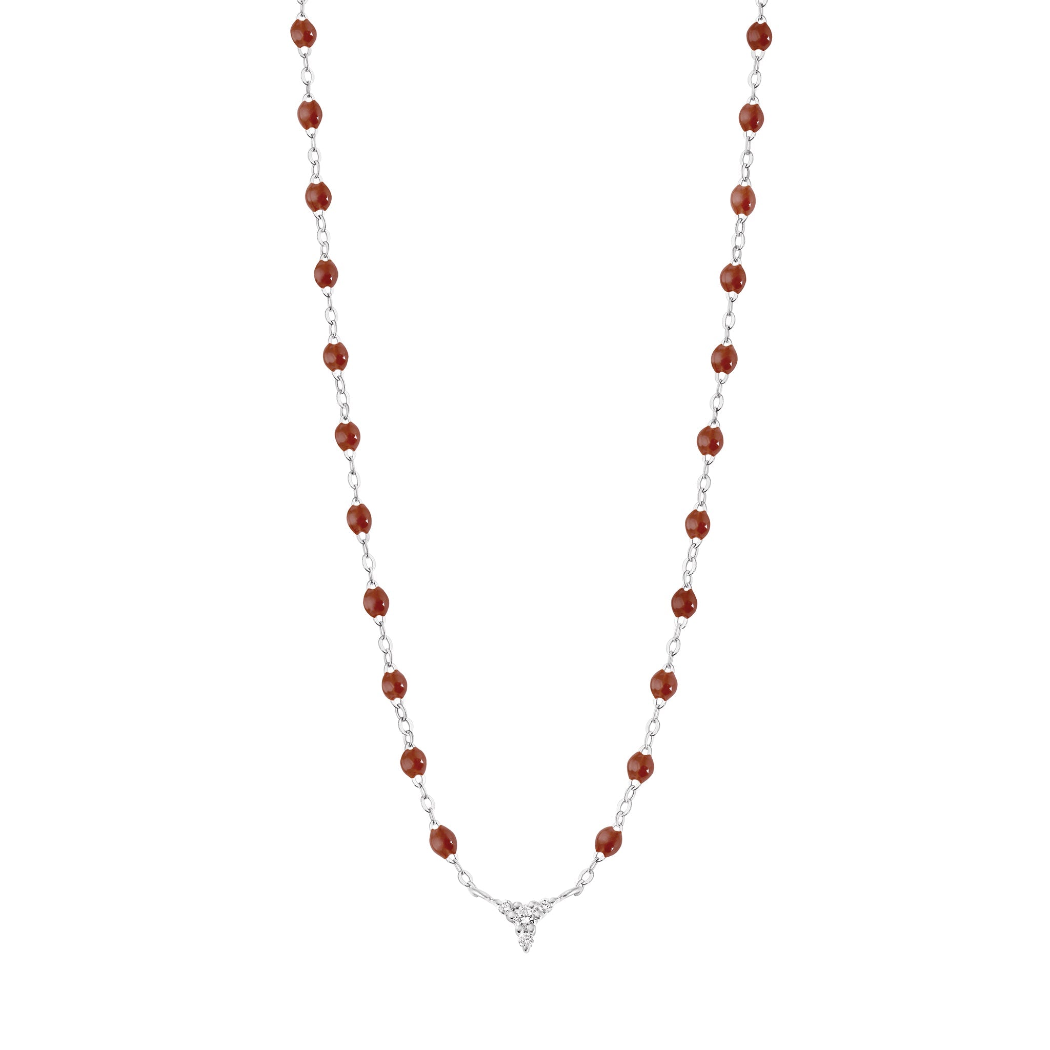 Gigi Clozeau - Petite Kosmos Moka Necklace, White Gold, 16.5"