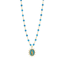 Gigi Clozeau - Petite Madone Supreme Azur Diamond Necklace, Yellow Gold, 16.5"