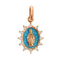 Gigi Clozeau - Petite Madone Supreme Azur Resin Diamond Pendant, Rose Gold