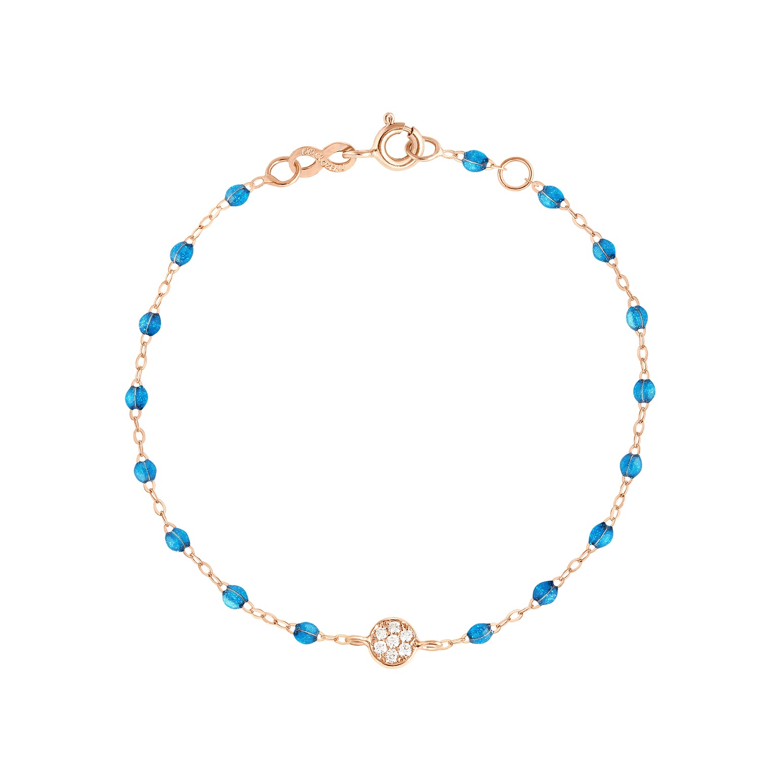 Gigi Clozeau - Puce Classic Gigi Azur Diamond Bracelet, Rose Gold, 6.7"