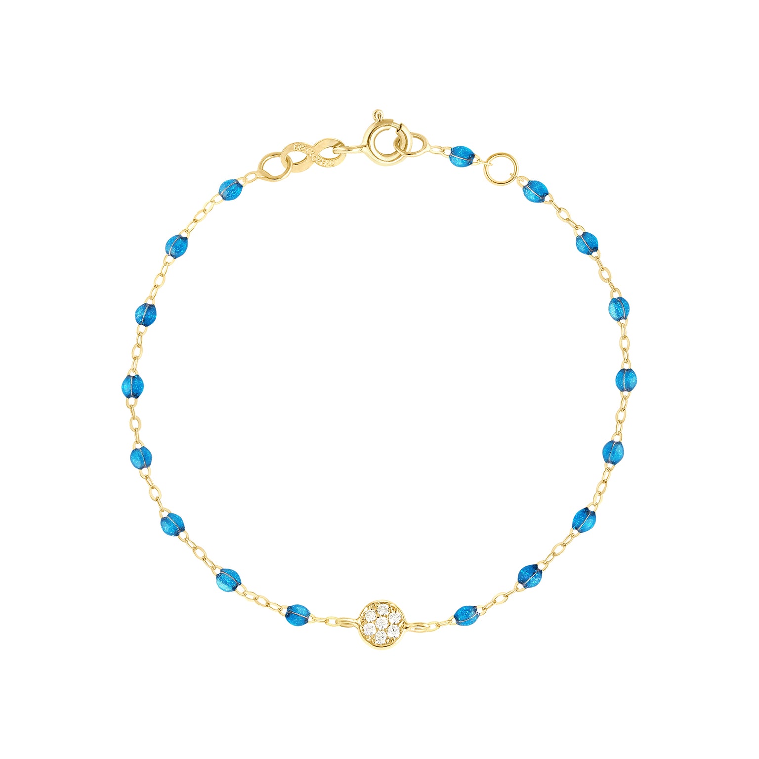 Gigi Clozeau - Puce Classic Gigi Azur Diamond Bracelet, Yellow Gold, 6.7"