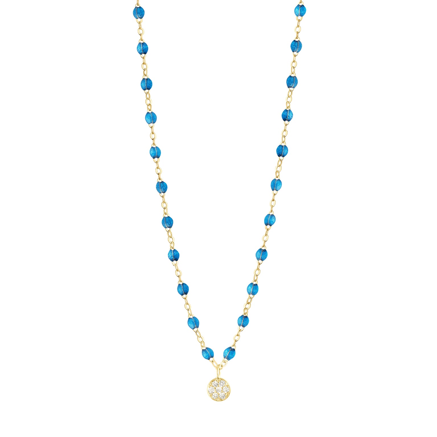 Gigi Clozeau - Puce Classic Gigi Azur Diamond Necklace, Yellow Gold, 16.5"