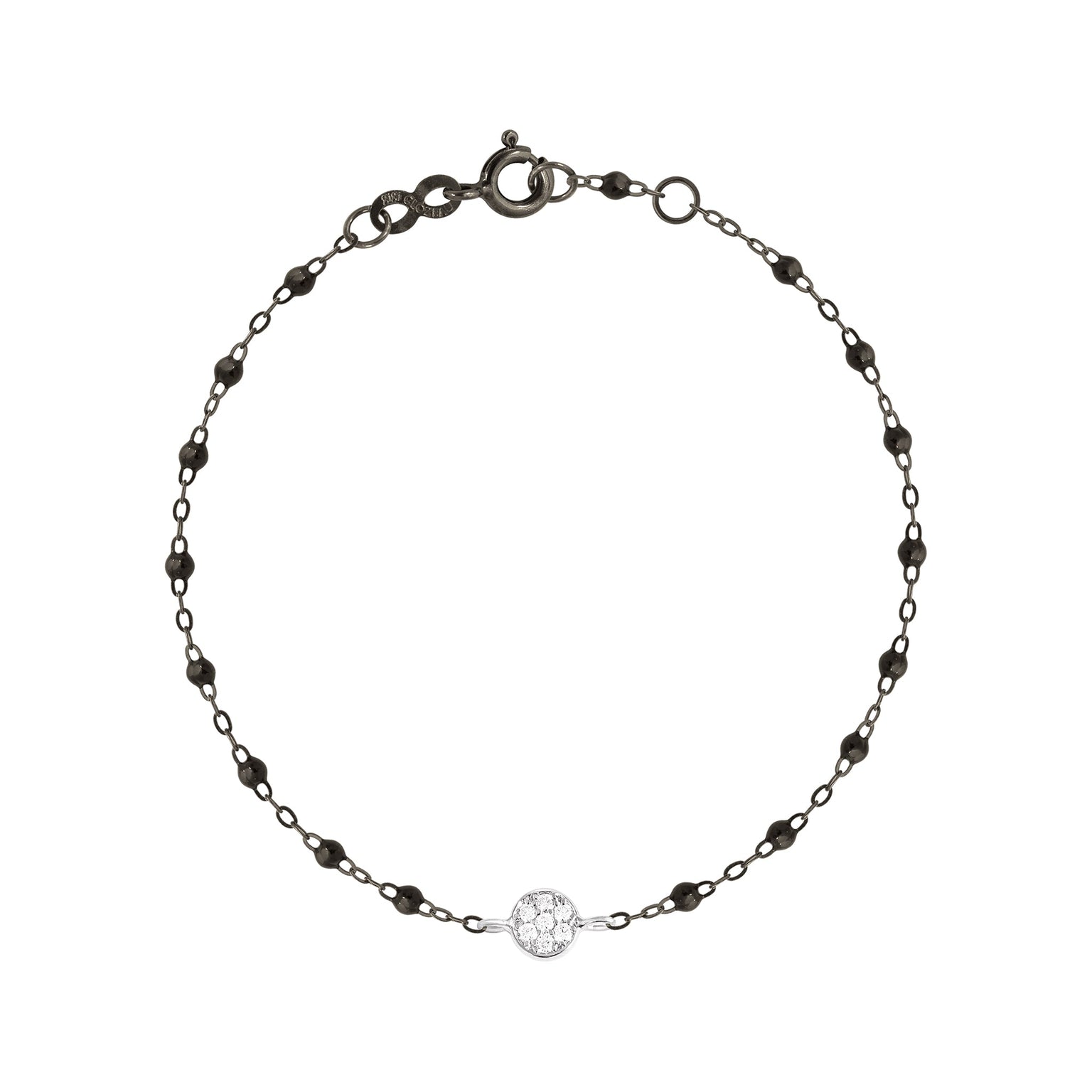 Gigi Clozeau - Puce Classic Gigi Black Diamond Bracelet, Black and White Gold, 6.7"