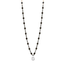 Gigi Clozeau - Puce Classic Gigi Black Diamond Necklace, Black and White Gold, 16.5"