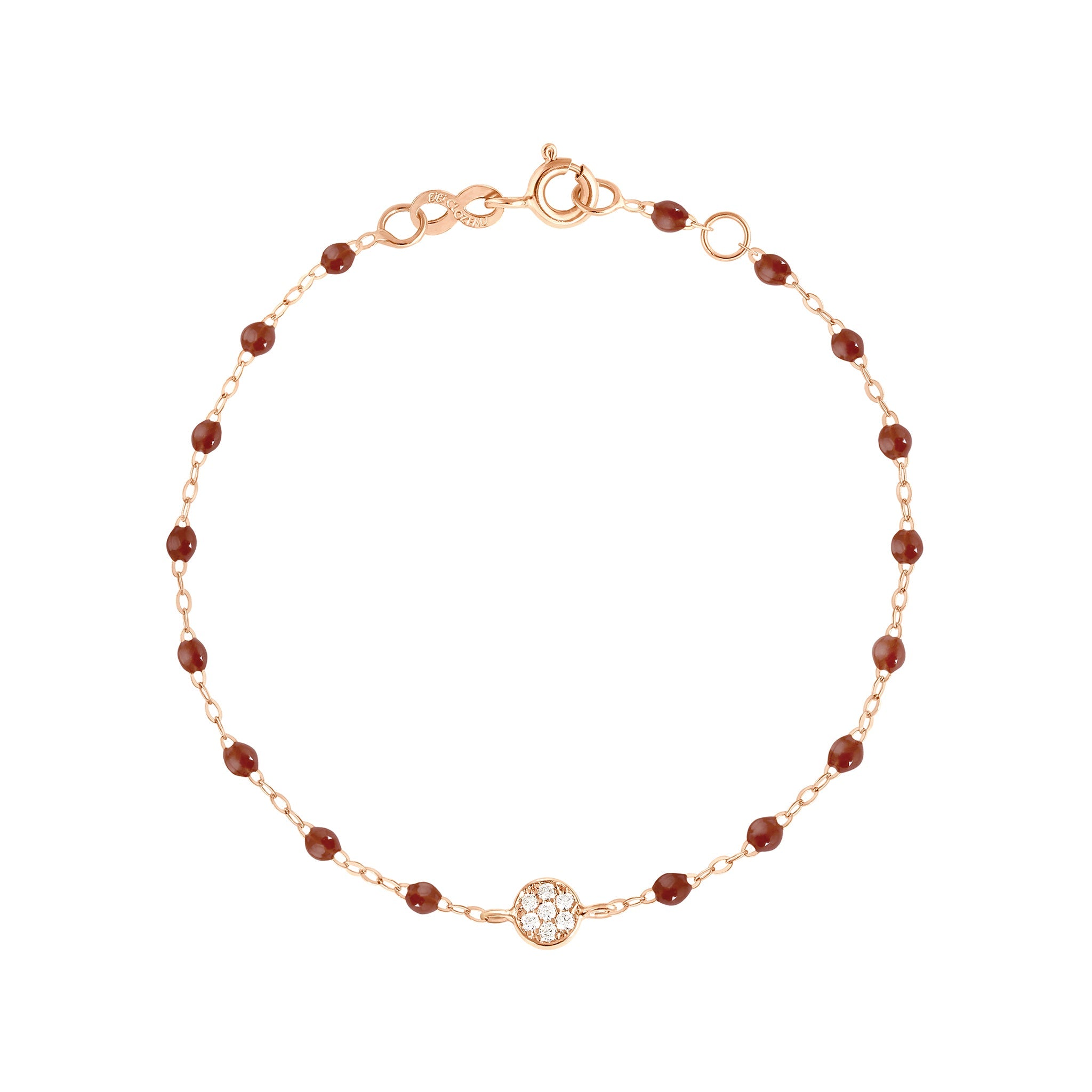 Gigi Clozeau - Puce Classic Gigi Moka Diamond Bracelet, Rose Gold, 6.7"