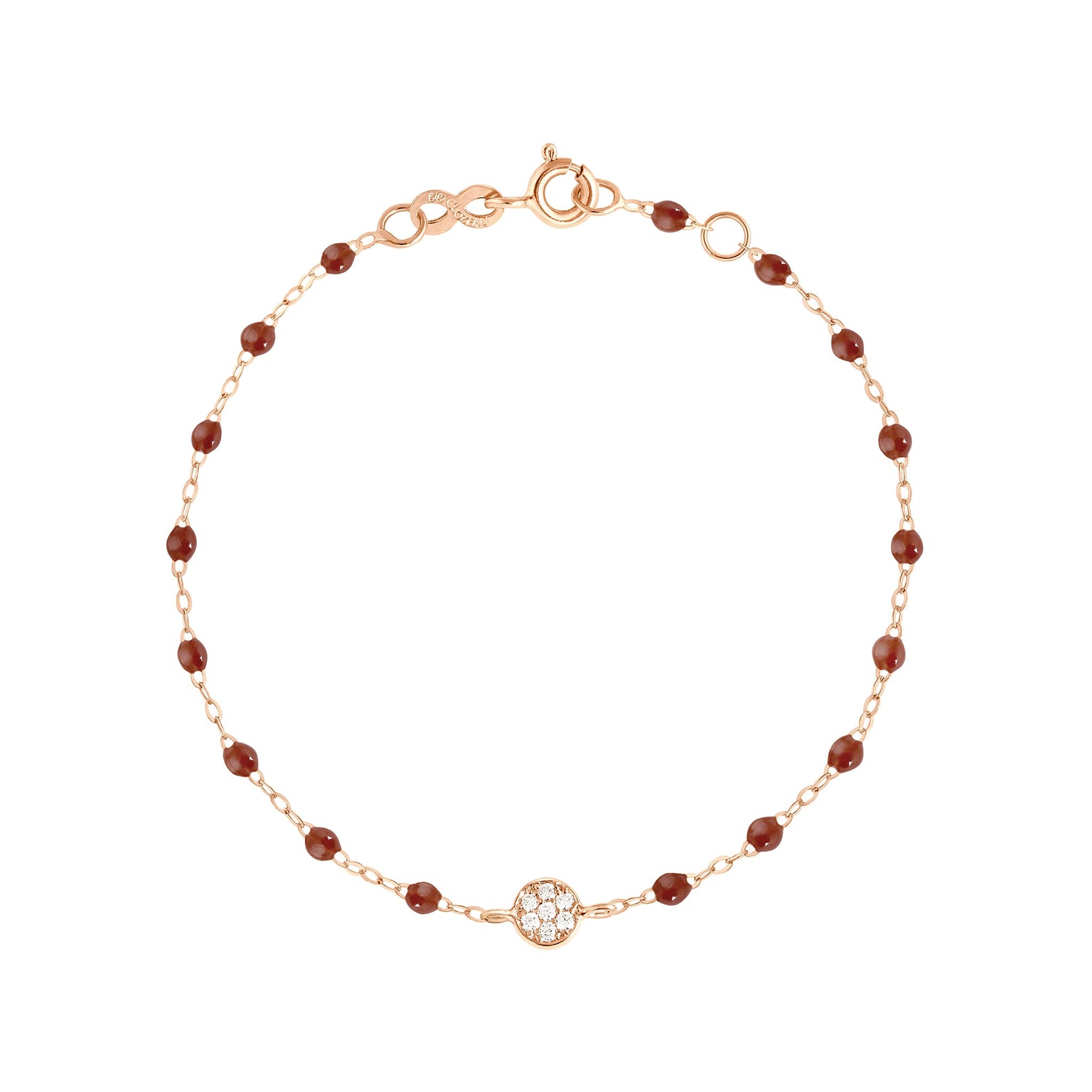 Gigi Clozeau - Puce Classic Gigi Moka Diamond Bracelet, Rose Gold, 6.7"