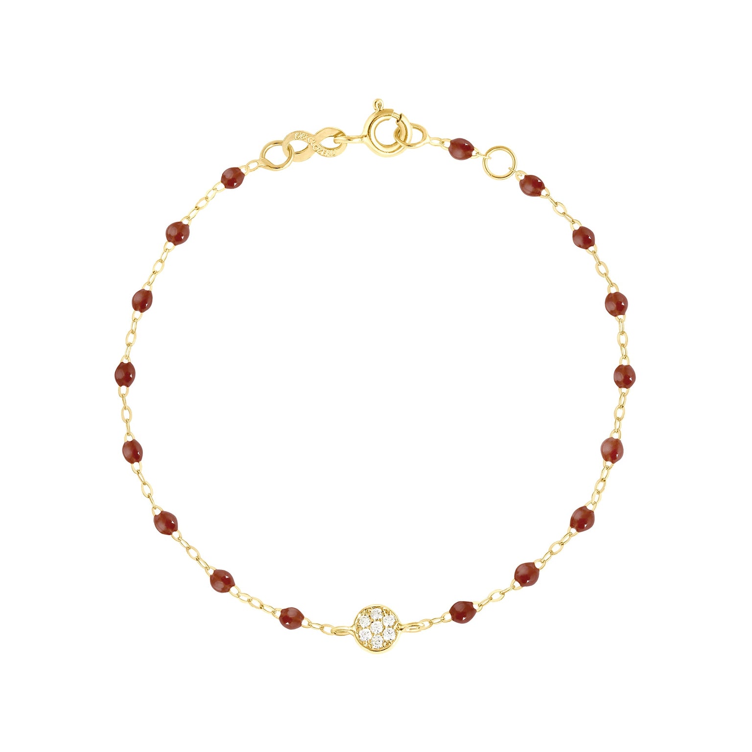 Gigi Clozeau - Puce Classic Gigi Moka Diamond Bracelet, Yellow Gold, 6.7"