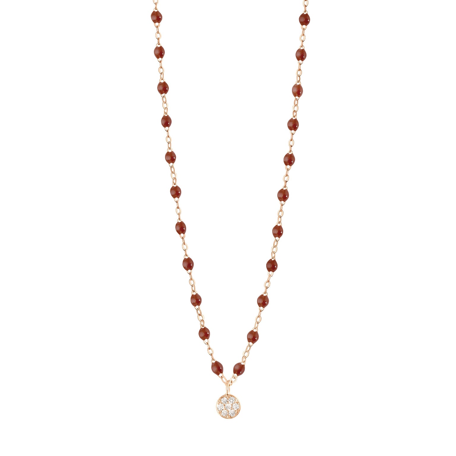 Gigi Clozeau - Puce Classic Gigi Moka Diamond Necklace, Rose Gold, 16.5"