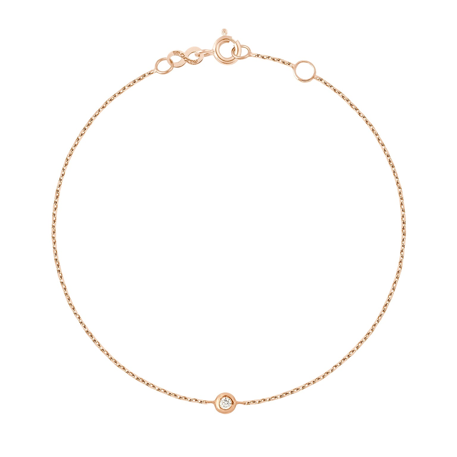 Gigi Clozeau - Pure Gigi Dot Bracelet, Rose Gold, 6.7"
