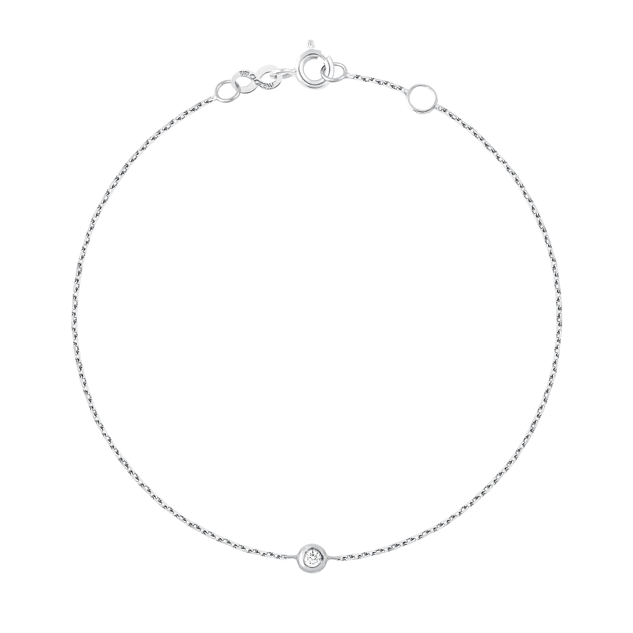 Gigi Clozeau - Pure Gigi Dot Bracelet, White Gold, 6.7"