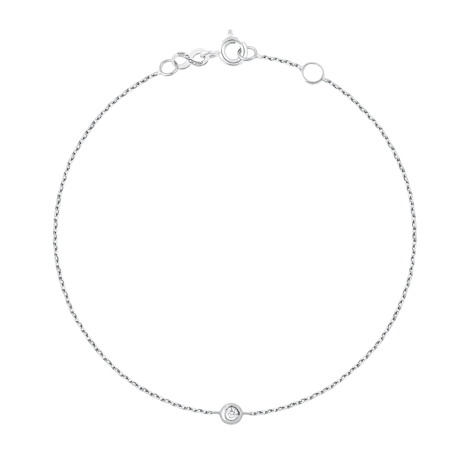 Gigi Clozeau - Pure Gigi Dot Bracelet, White Gold, 6.7"