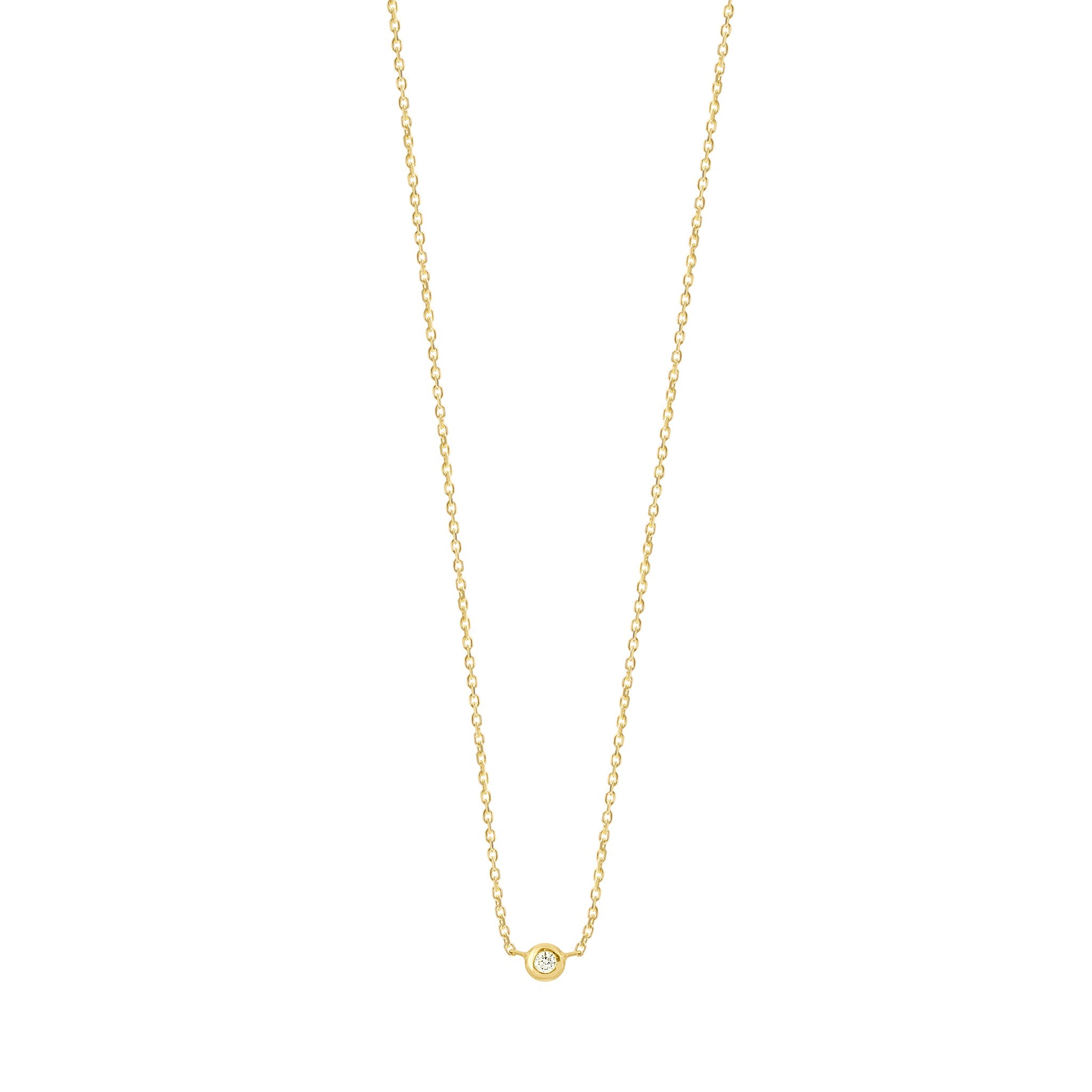 Gigi Clozeau - Pure Gigi Dot Necklace, Yellow Gold, 15.7"