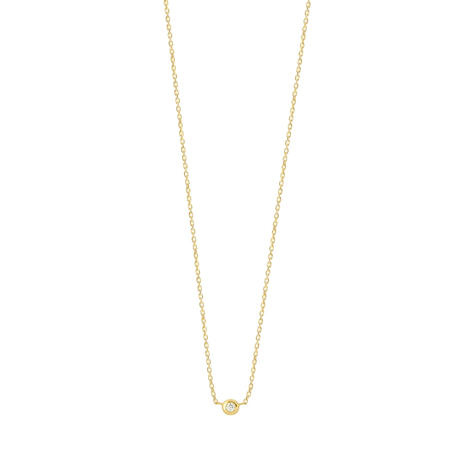 Gigi Clozeau - Pure Gigi Dot Necklace, Yellow Gold, 15.7"