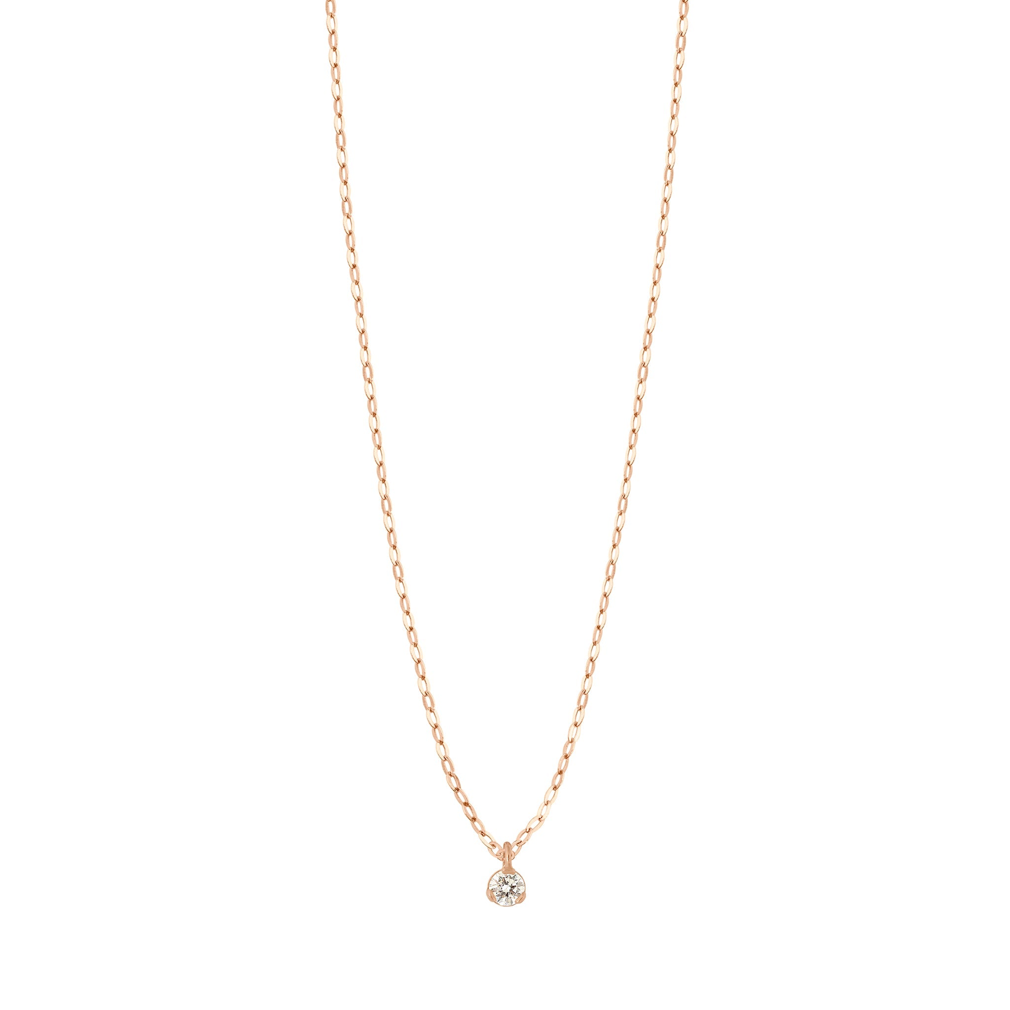 Gigi Clozeau - Pure Gigi Suprême 1 Diamond Necklace, Rose Gold, 16.5"