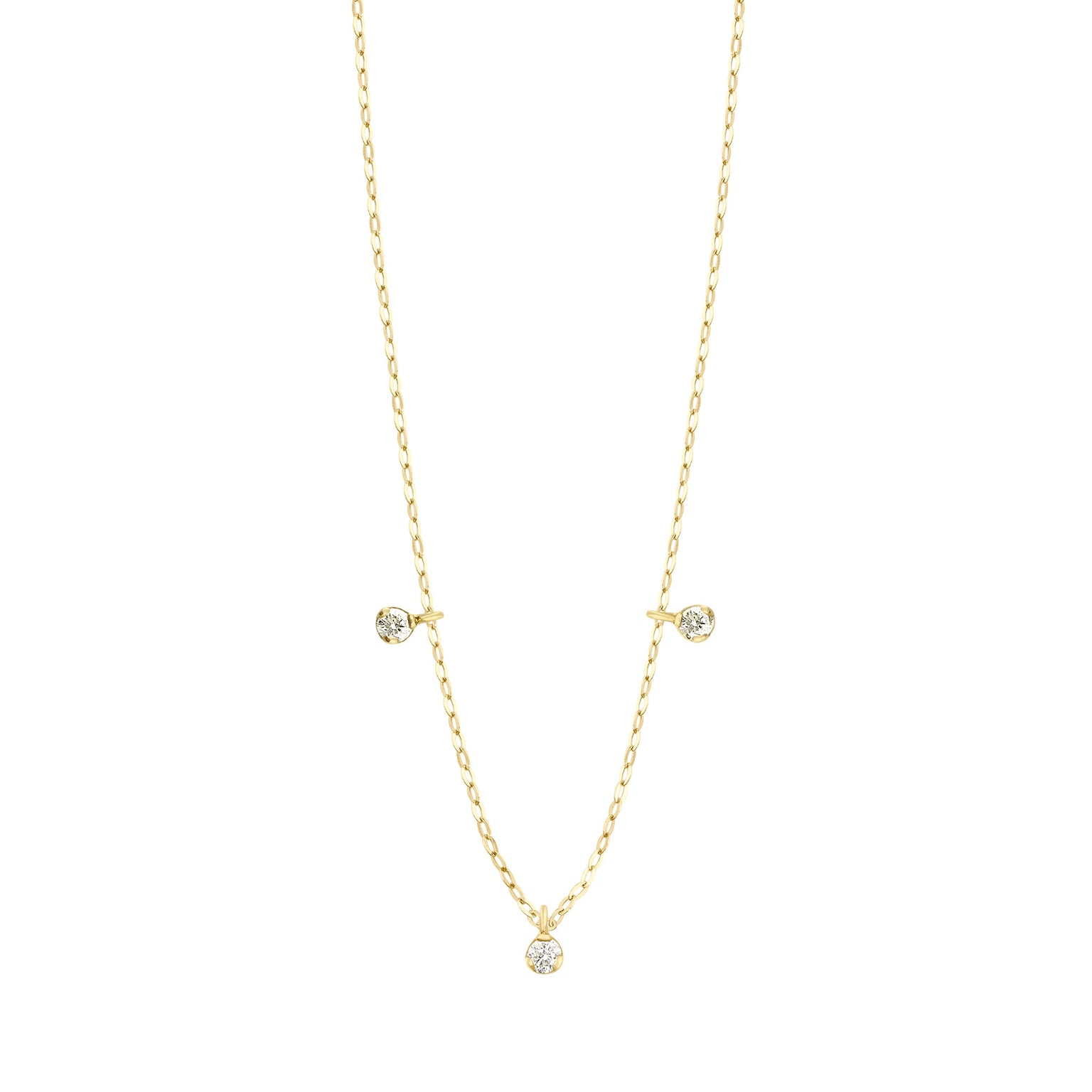 Gigi Clozeau - Pure Gigi Suprême 3 Diamond Necklace, Yellow Gold, 17.7"