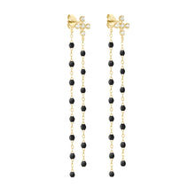 Gigi Clozeau - Spark Dancing Black Diamond Earrings, Yellow Gold