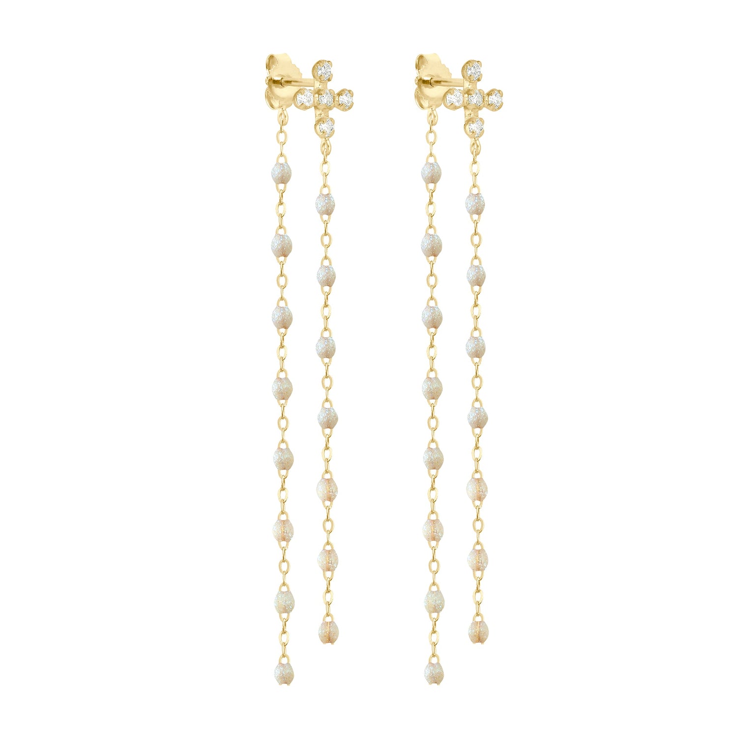 Gigi Clozeau - Spark Dancing Opal Diamond Earrings, Yellow Gold