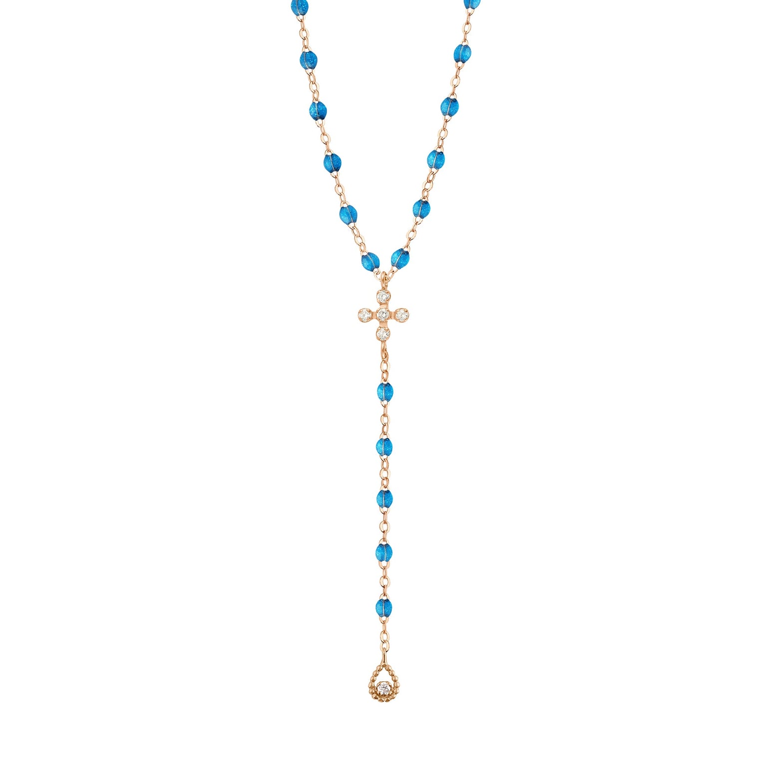 Gigi Clozeau - Spark Diamond Azur Lariat, Rose Gold, 17.7"