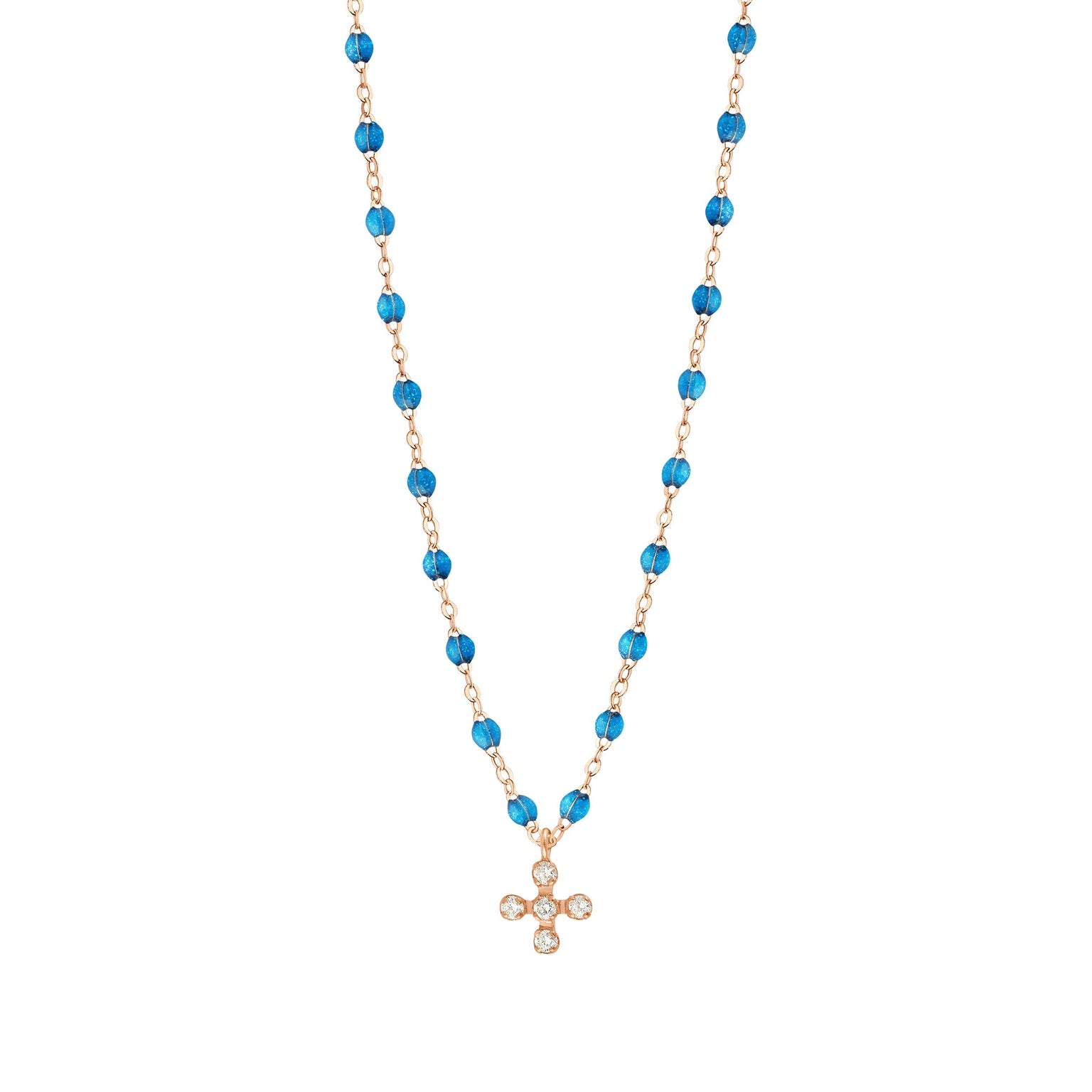 Gigi Clozeau - Spark Diamond Azur Necklace, Rose Gold, 16.5"