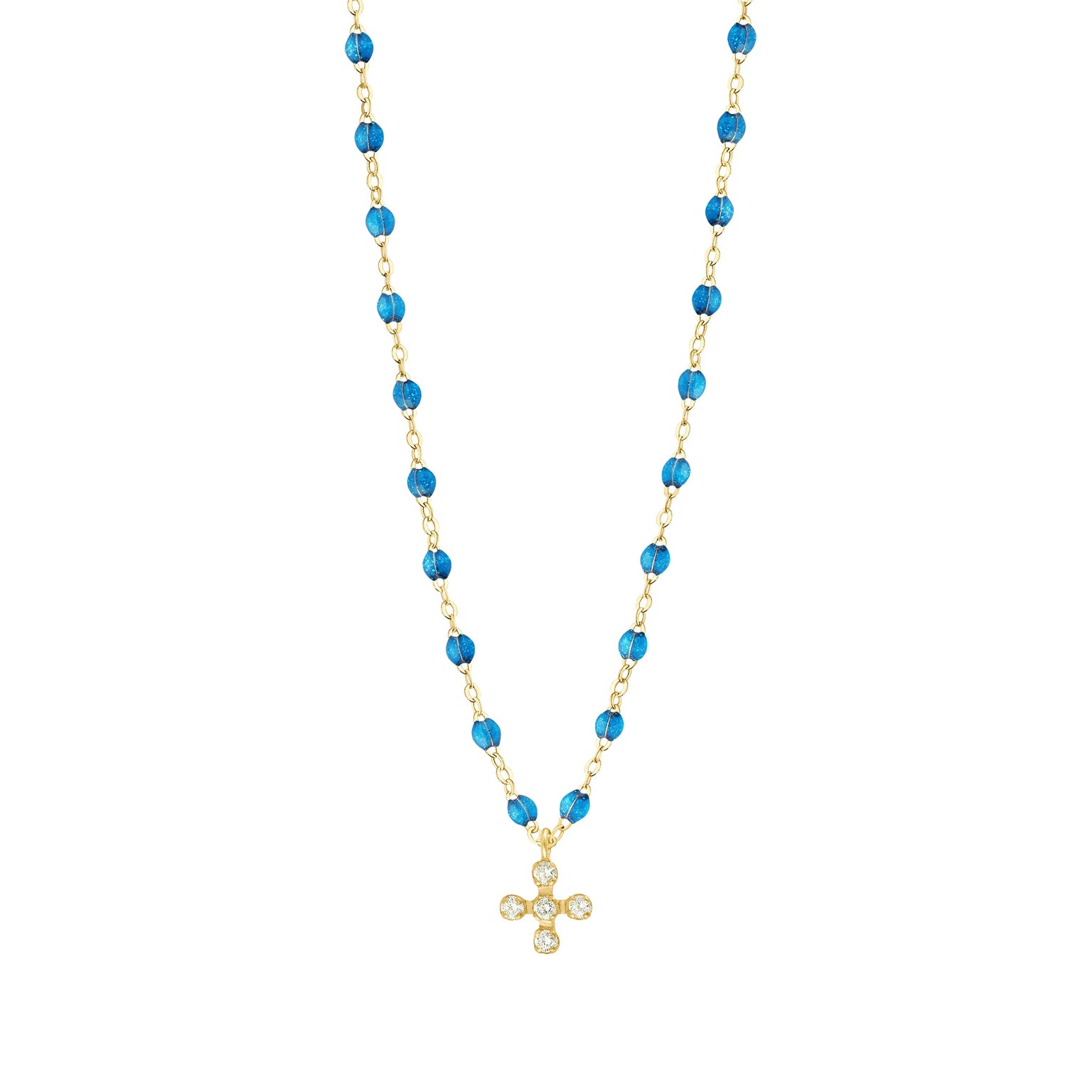 Gigi Clozeau - Spark Diamond Azur Necklace, Yellow Gold, 16.5"