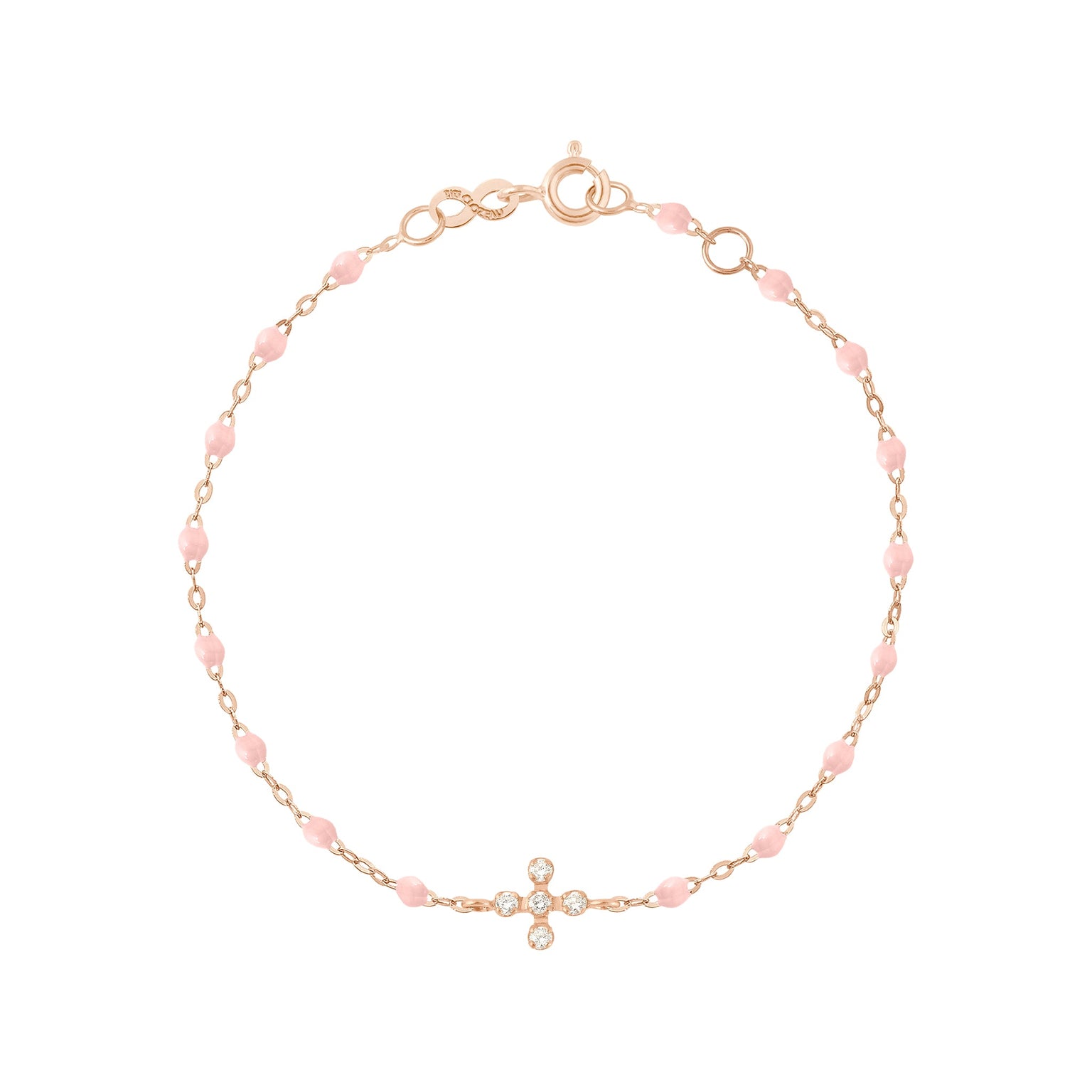 Gigi Clozeau - Spark Diamond Baby Pink Bracelet, Rose Gold, 6.7"