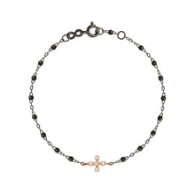 Gigi Clozeau - Spark Diamond Black Bracelet, Black and Rose Gold, 6.7"