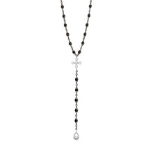 Gigi Clozeau - Spark Diamond Black Lariat, Black and White Gold, 17.7"