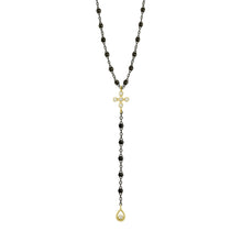 Gigi Clozeau - Spark Diamond Black Lariat, Black and Yellow Gold, 17.7"