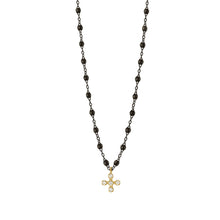 Gigi Clozeau - Spark Diamond Black Necklace, Black and Yellow Gold, 16.5"