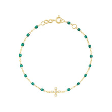 Gigi Clozeau - Spark Diamond Emerald Bracelet, Yellow Gold, 6.7"