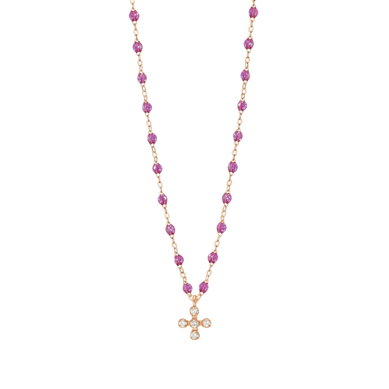 Gigi Clozeau - Spark Diamond Galaxy Necklace, Rose Gold, 16.5"