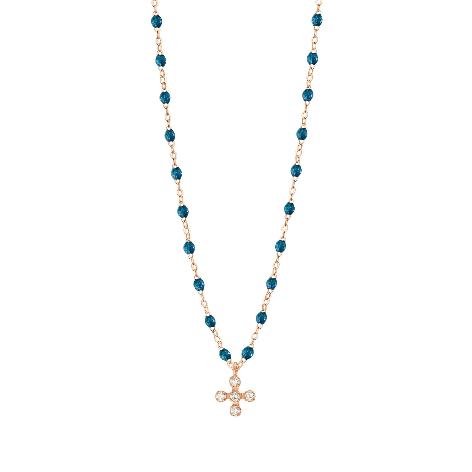 Gigi Clozeau - Spark Diamond Jungle Necklace, Rose Gold, 16.5"