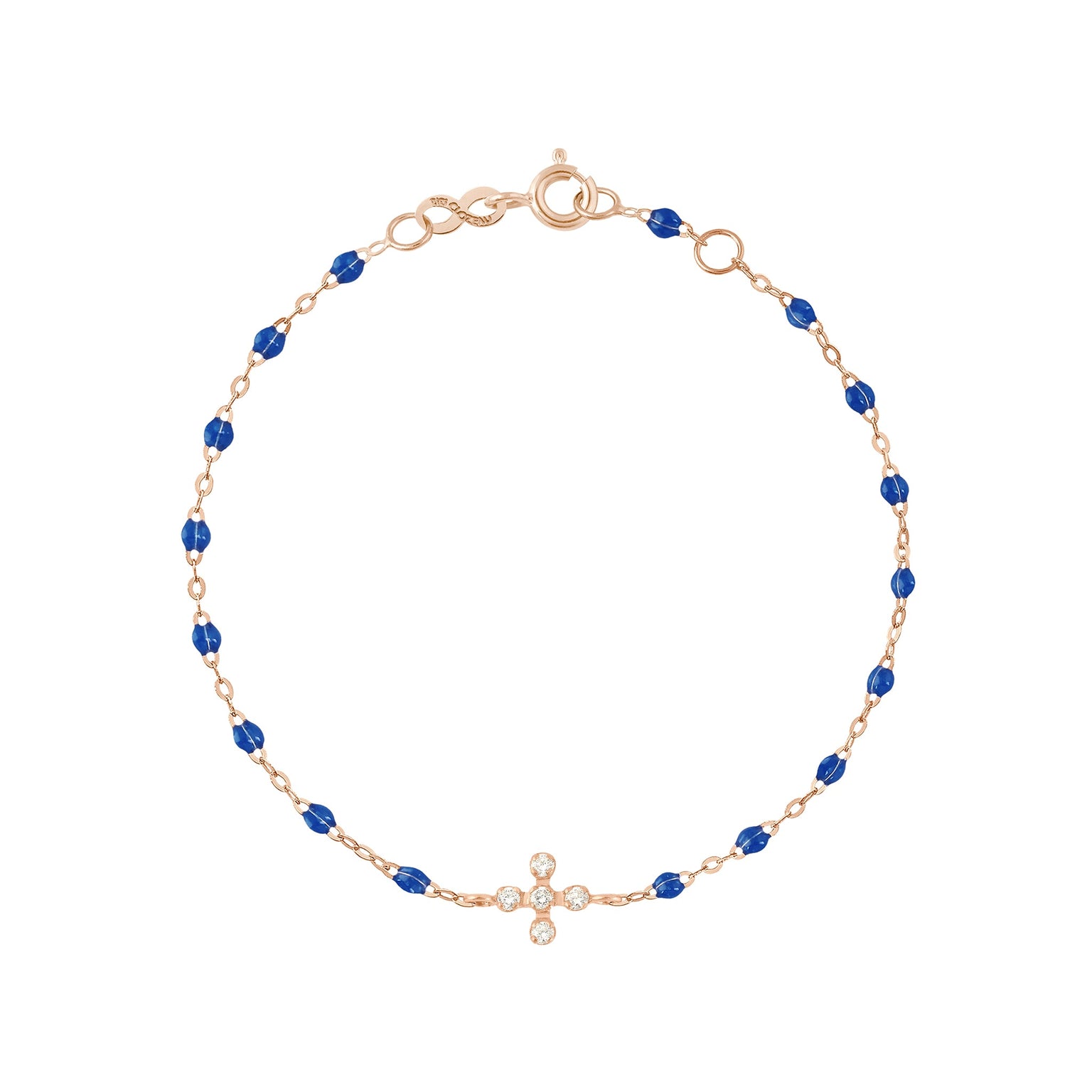 Gigi Clozeau - Spark Diamond Lapis Bracelet, Rose Gold, 6.7"