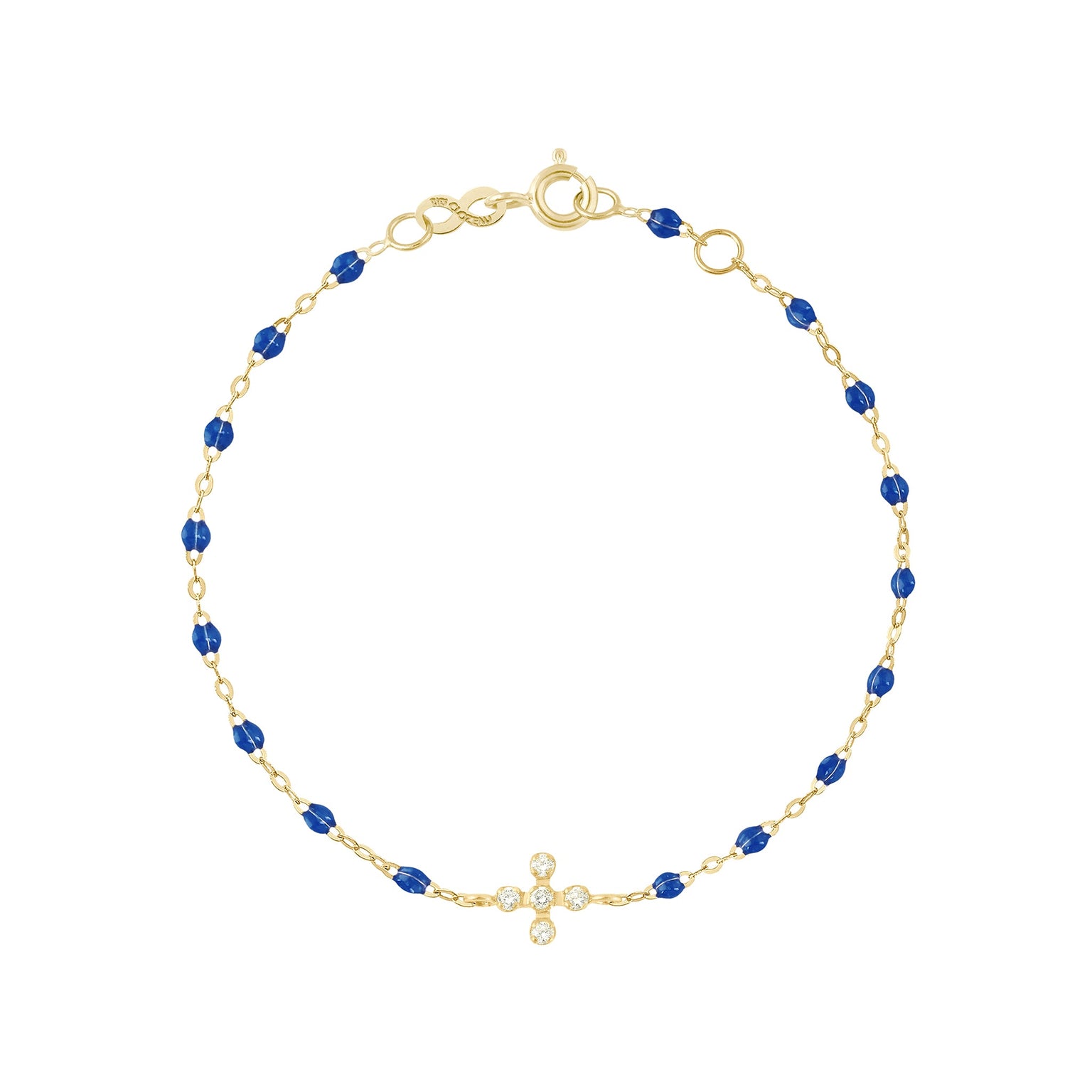 Gigi Clozeau - Spark Diamond Lapis Bracelet, Yellow Gold, 6.7"