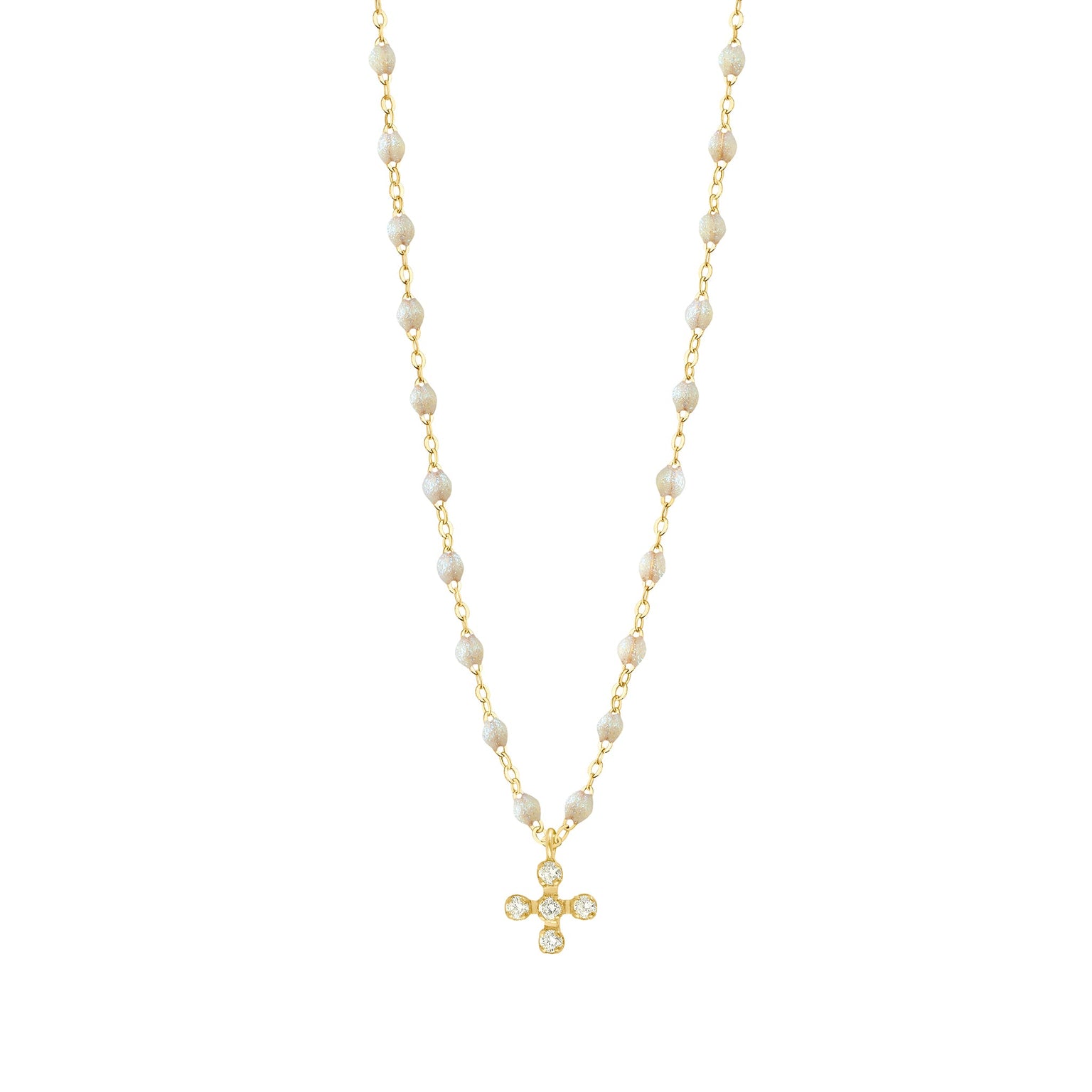 Gigi Clozeau - Spark Diamond Opal Necklace, Yellow Gold, 16.5"
