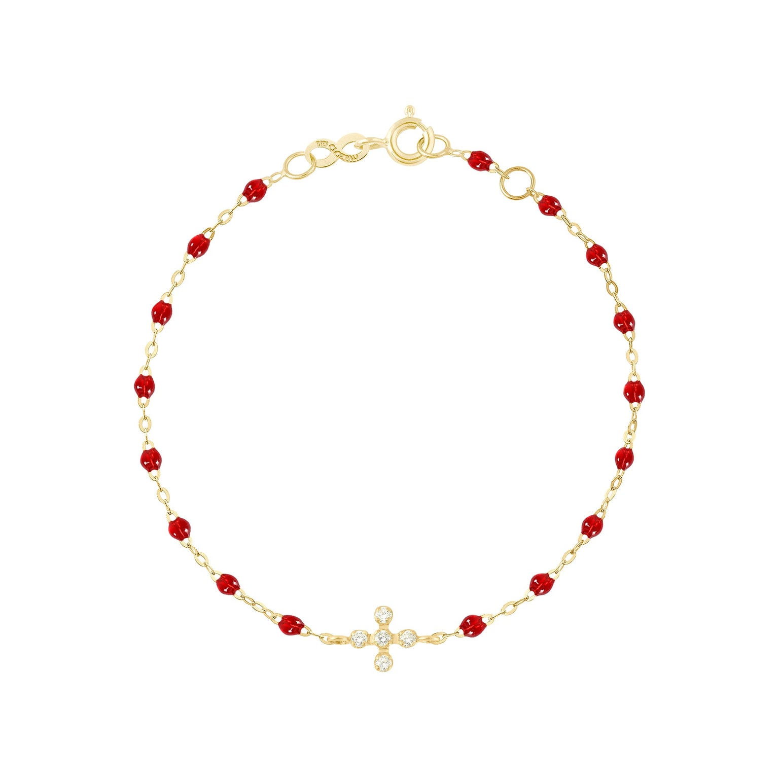 Gigi Clozeau - Spark Diamond Ruby Bracelet, Yellow Gold, 6.7"