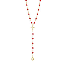 Gigi Clozeau - Spark Diamond Ruby Lariat, Yellow Gold, 17.7"
