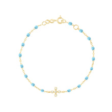 Gigi Clozeau - Spark Diamond Turquoise Bracelet, Yellow Gold, 6.7"
