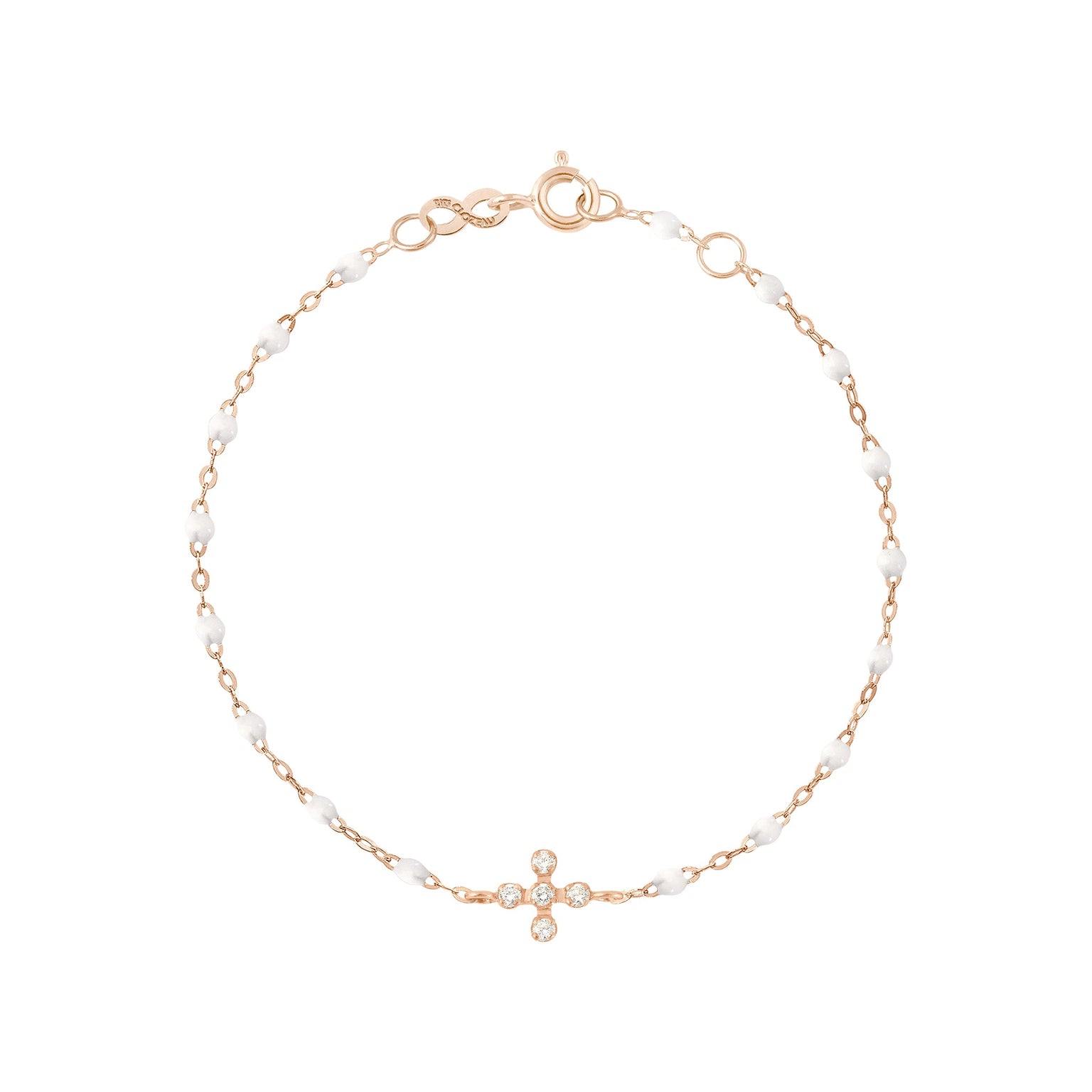 Gigi Clozeau - Spark Diamond White Bracelet, Rose Gold, 6.7"