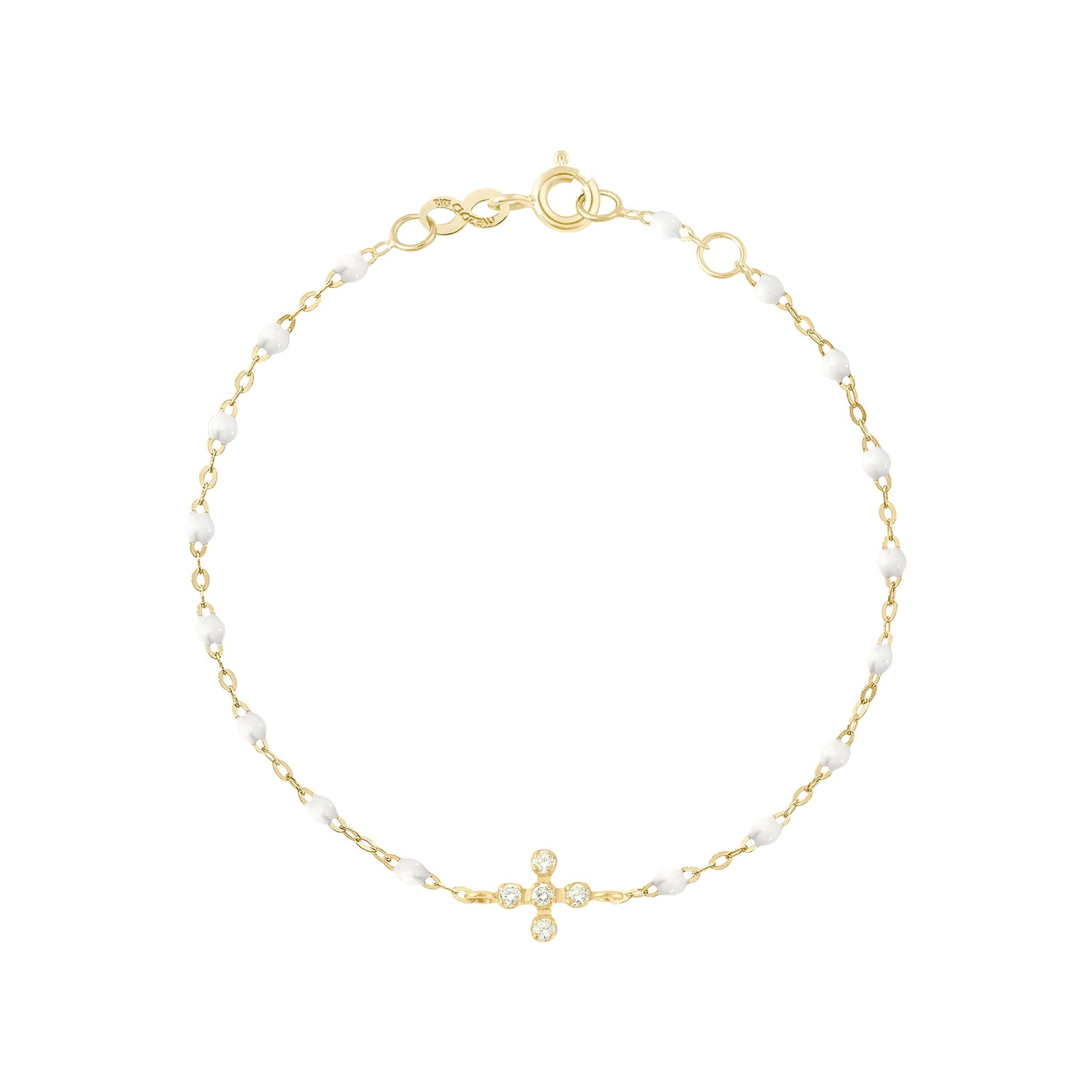 Gigi Clozeau - Spark Diamond White Bracelet, Yellow Gold, 6.7"