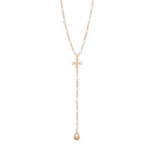 Gigi Clozeau - Spark Diamond White Lariat, Rose Gold, 17.7"