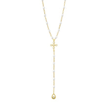 Gigi Clozeau - Spark Diamond White Lariat, Yellow Gold, 17.7"