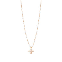 Gigi Clozeau - Spark Diamond White Necklace, Rose Gold, 16.5"