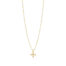 Gigi Clozeau - Spark Diamond White Necklace, Yellow Gold, 16.5"