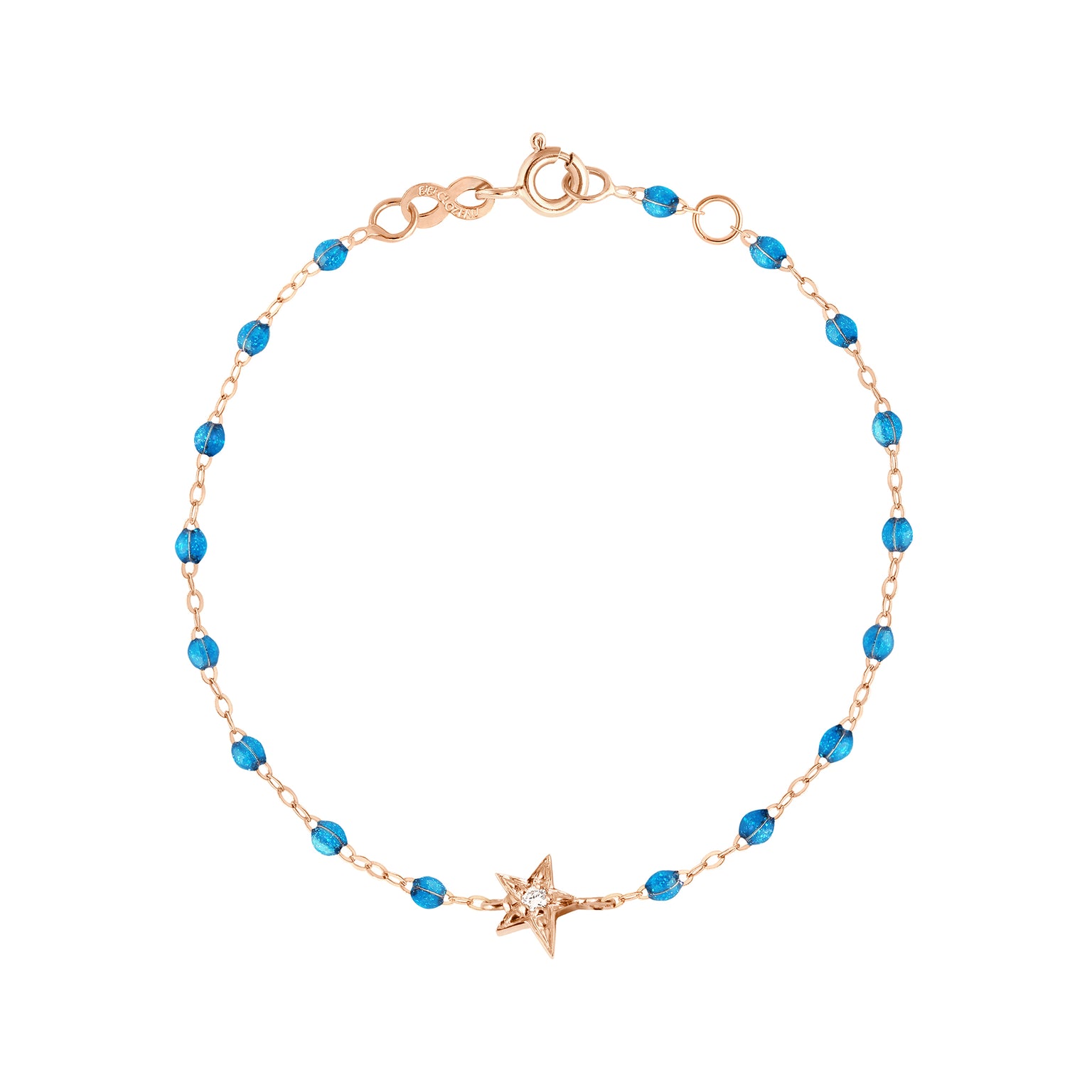 Gigi Clozeau - Star Classic Gigi Azur Diamond Bracelet, Rose Gold, 6.7"