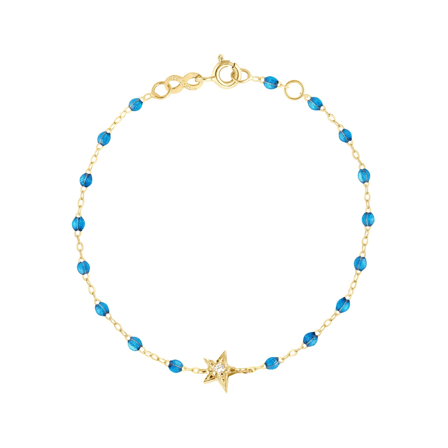 Gigi Clozeau - Star Classic Gigi Azur Diamond Bracelet, Yellow Gold, 6.7"