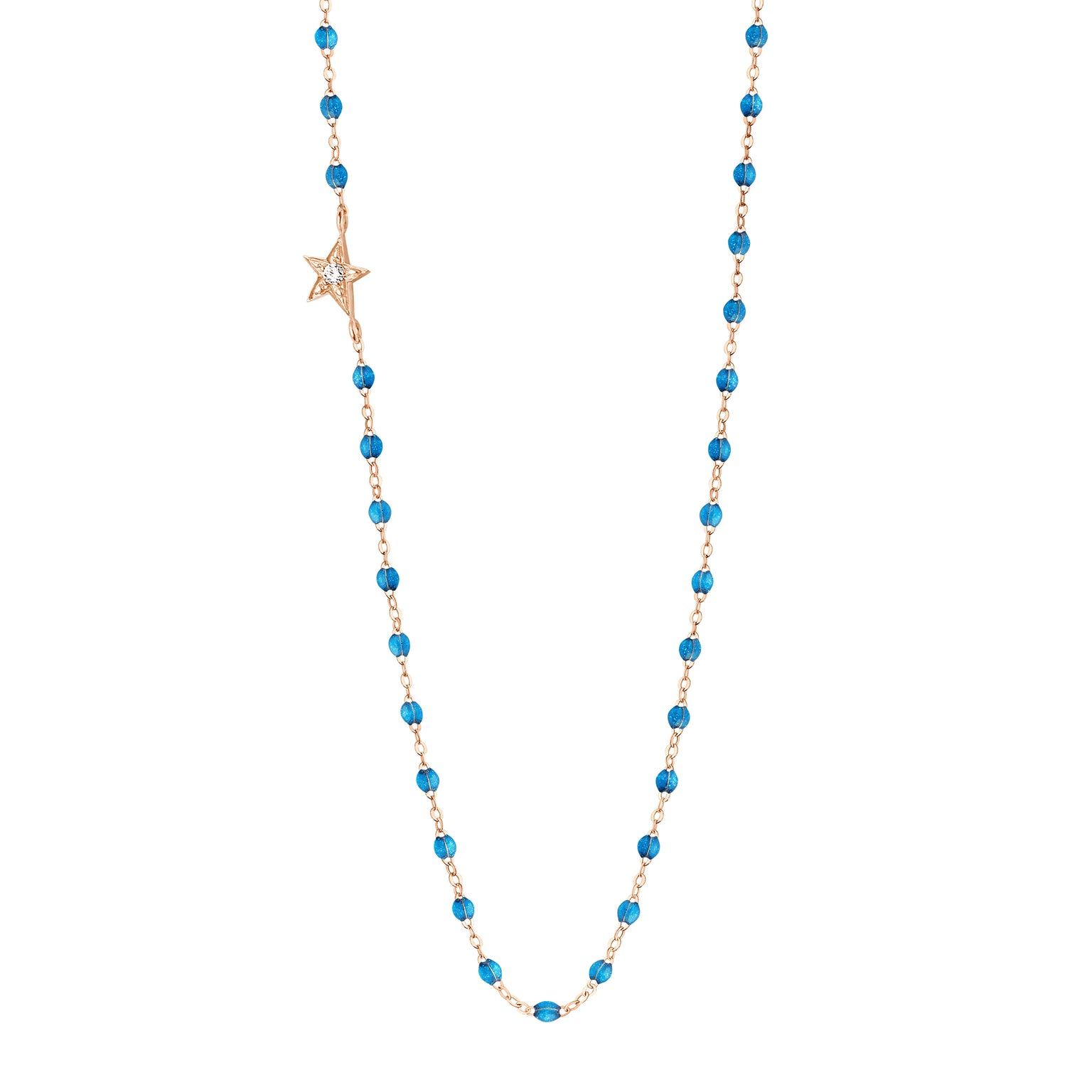 Gigi Clozeau - Star Classic Gigi Azur Diamond Necklace, Rose Gold, 16.5"