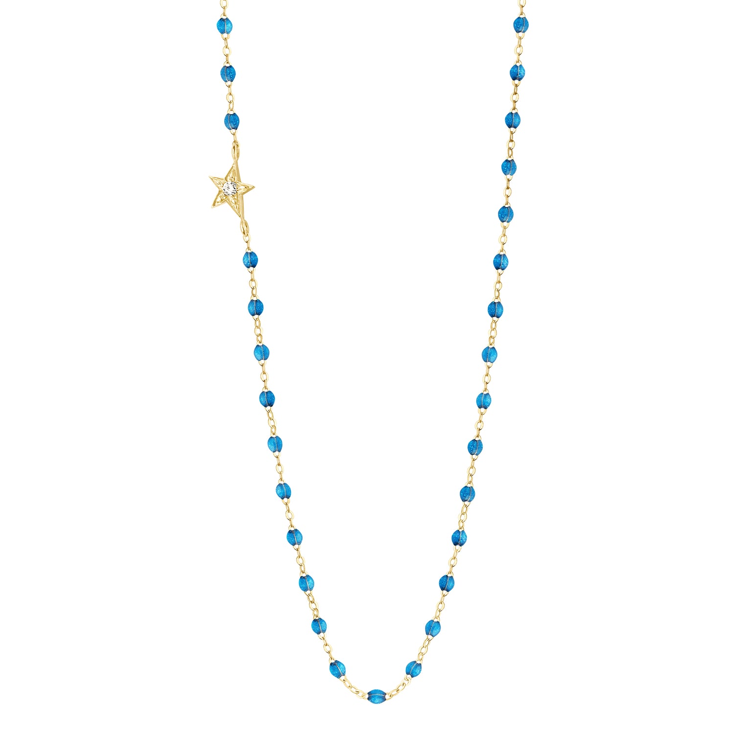 Gigi Clozeau - Star Classic Gigi Azur Diamond Necklace, Yellow Gold, 16.5"