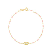 Gigi Clozeau - Wink Diamond Baby Pink Bracelet, Yellow Gold, 6.7"